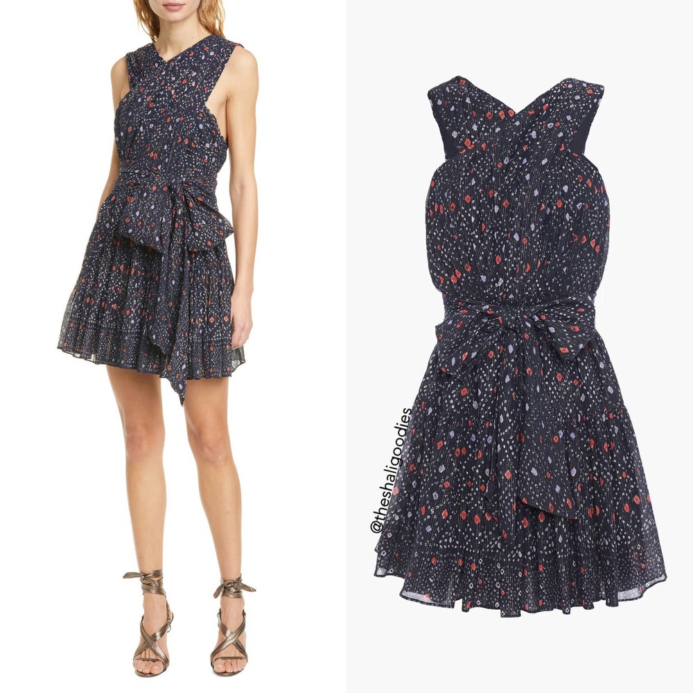 ULLA JOHNSON Arisa Dress Metallic Spot Print Mini - Picture 2 of 6